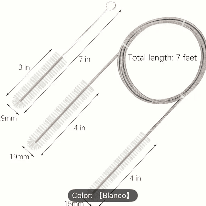 Paquete de cepillos para limpieza de tubos y máscaras CPAP. 1