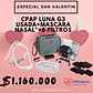 Luna G3  CPAP -  APAP USADA OBSEQUIO Mascara Nasal N30i Lab + 6 Filtros Especial San Valentín ❤️✨ - Miniatura 1