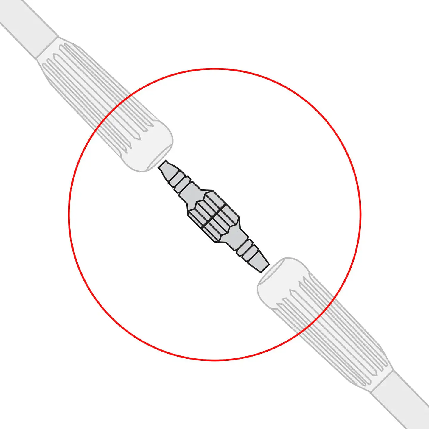 AirLife (Salter) – Conector giratorio para tubería de suministro de oxígeno (macho a macho) 2