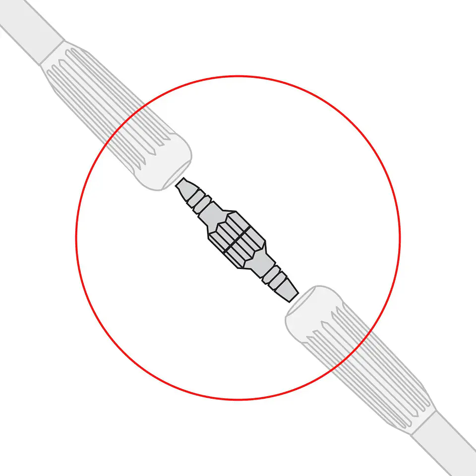 AirLife (Salter) – Conector giratorio para tubería de suministro de oxígeno (macho a macho) 2