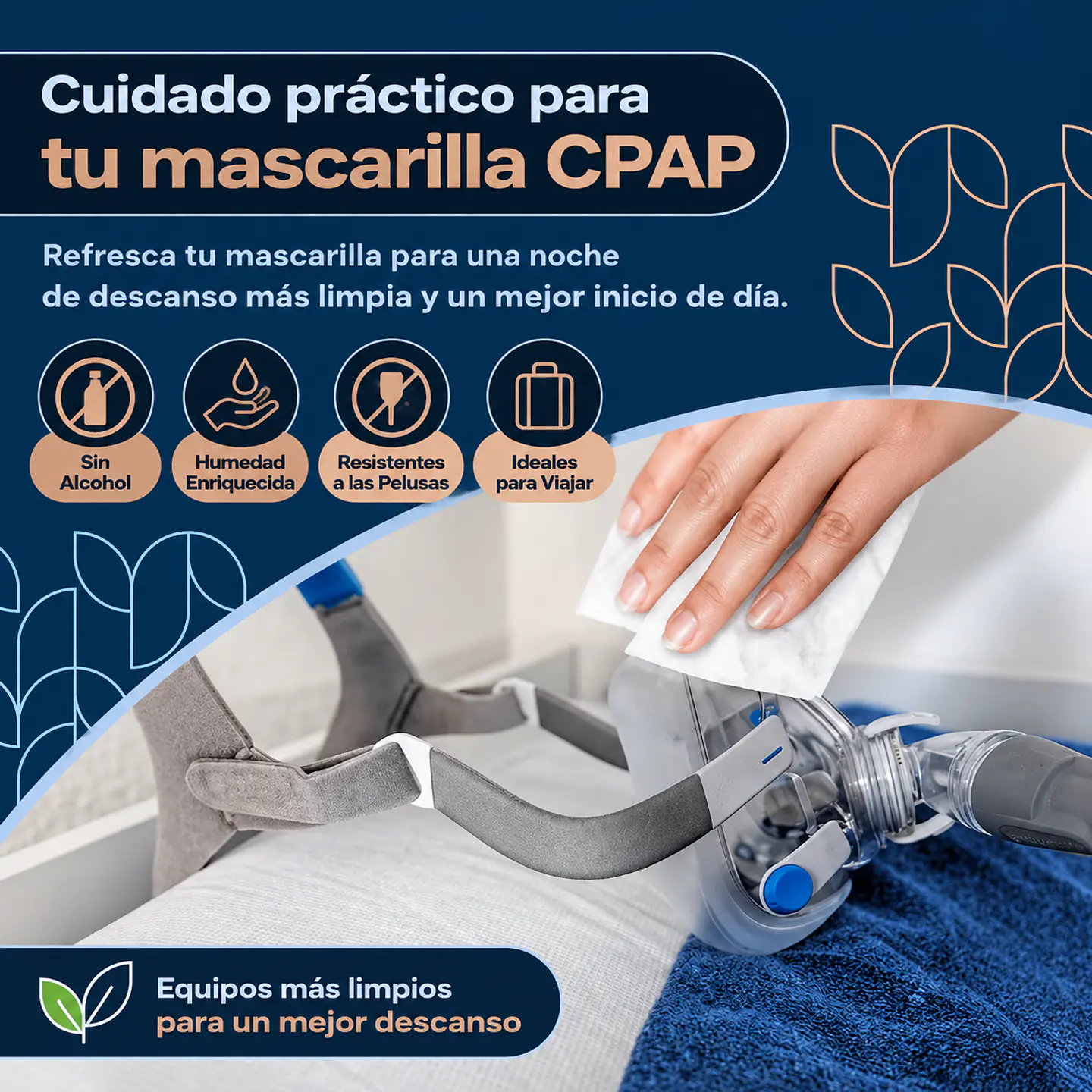 Toallitas Húmedas para Limpieza de CPAP 2