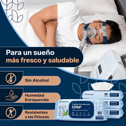 Toallitas Húmedas para Limpieza de CPAP