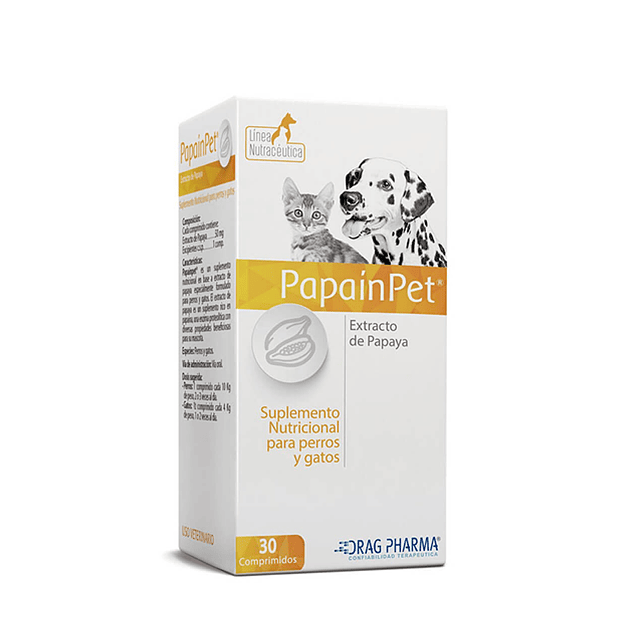 Papainpet Suplemento Nutricional 30 Comprimidos