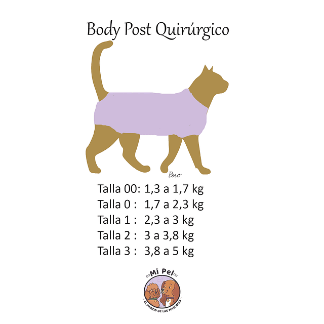 Body Post Quirúrgico Rojo para Gatos