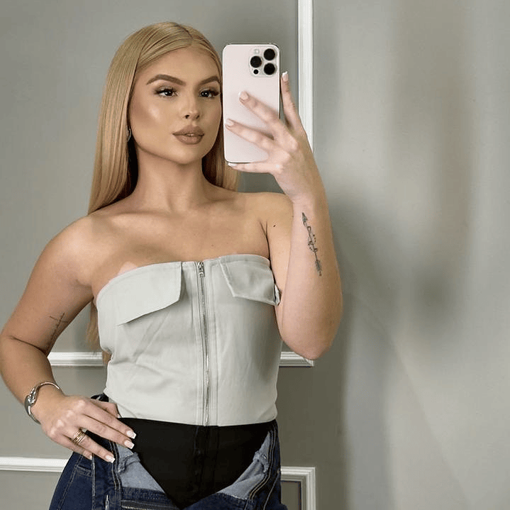 Jeans faja Flare azul oscuro 2 3