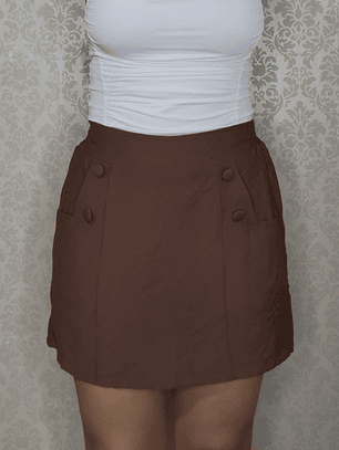 Falda short bolsillo