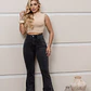Jeans Flare con faja grafito  - Miniatura 4