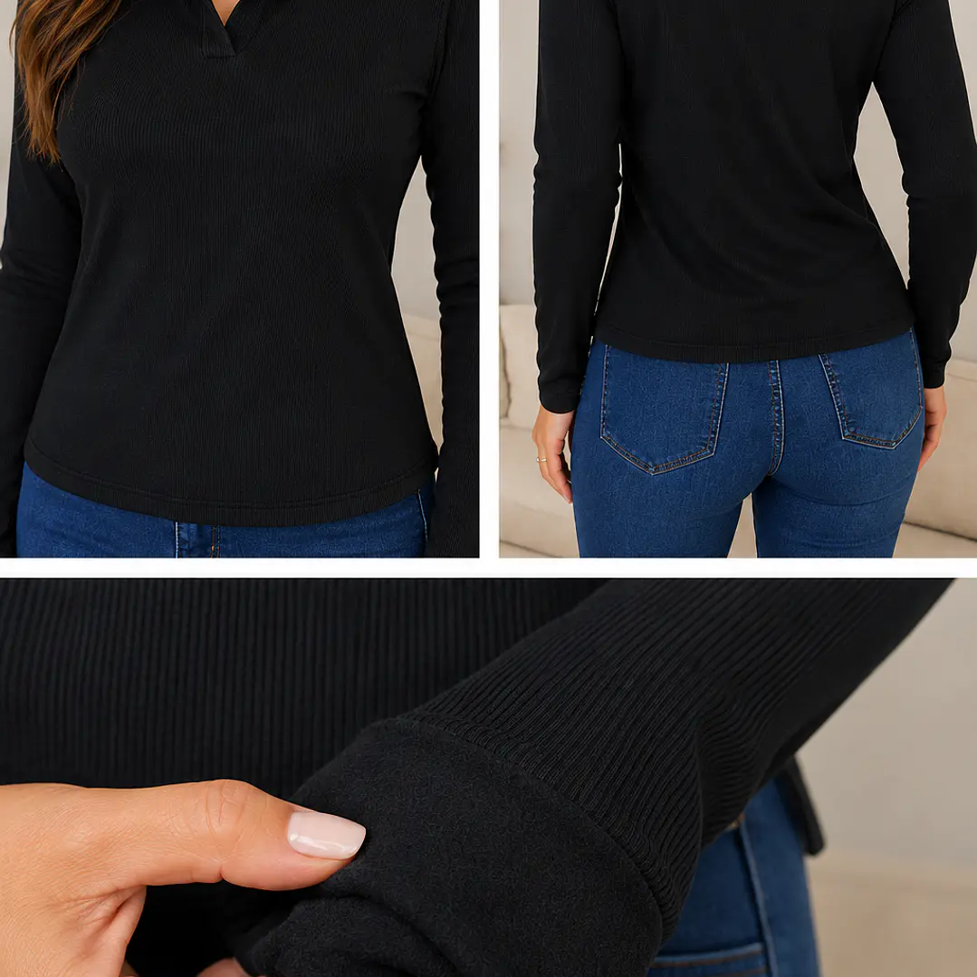 Camiseta micro polar negra 2