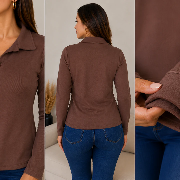 Camiseta micro polar cafe 2