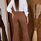 Jeans Flare cotele café  - Miniatura 2