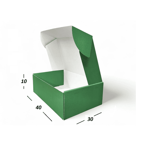 Caja Verde 50 unidades  40x30x10