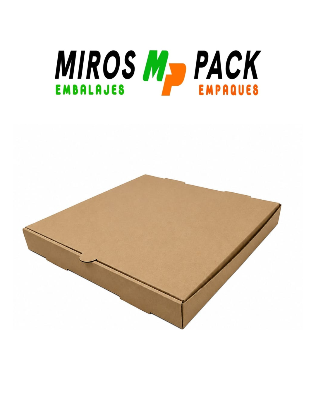 CAJA MARRÓN PARA PIZZA