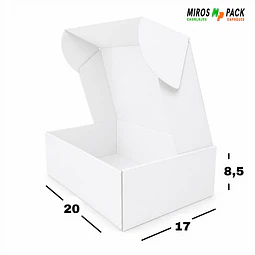 Caja Blanca Blanca 50 unidades 20X17X8.5