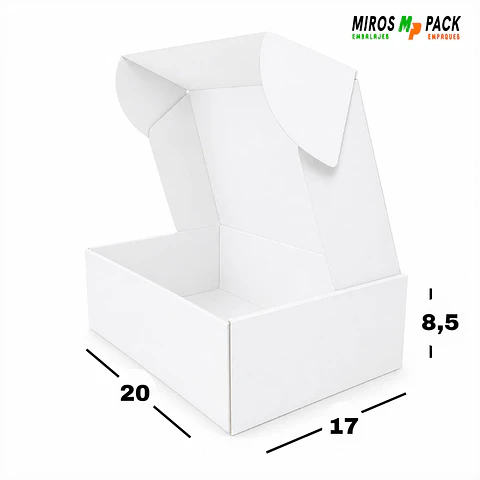 Caja Blanca Blanca 50 unidades 20X17X8.5