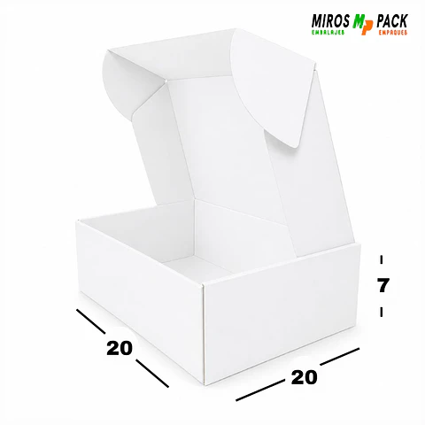 Caja Blanca Blanca 50 unidades 20X20X7 