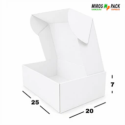 Caja Blanca Blanca 50 unidades 25X20X7