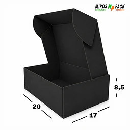 Caja Negra Negra 50 unidades 20X17X8.5 