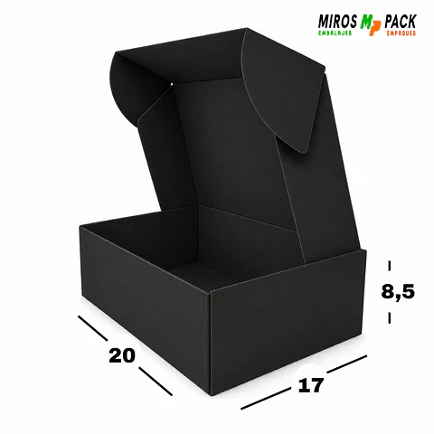 Caja Negra Negra 50 unidades 20X17X8.5 