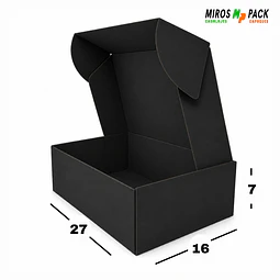 Caja Negra Negra 50 unidades 27X16X7 
