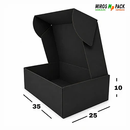 Caja Negra Negra 50 unidades 35x25x10 