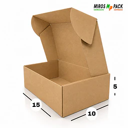 Caja de Cartón Autoarmable Marrón 15x10x5 cm (50 unidades)