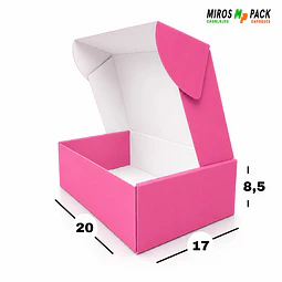 Caja de Cartón Autoarmable Fucsia 20x17x8,5 cm (50 unidades)