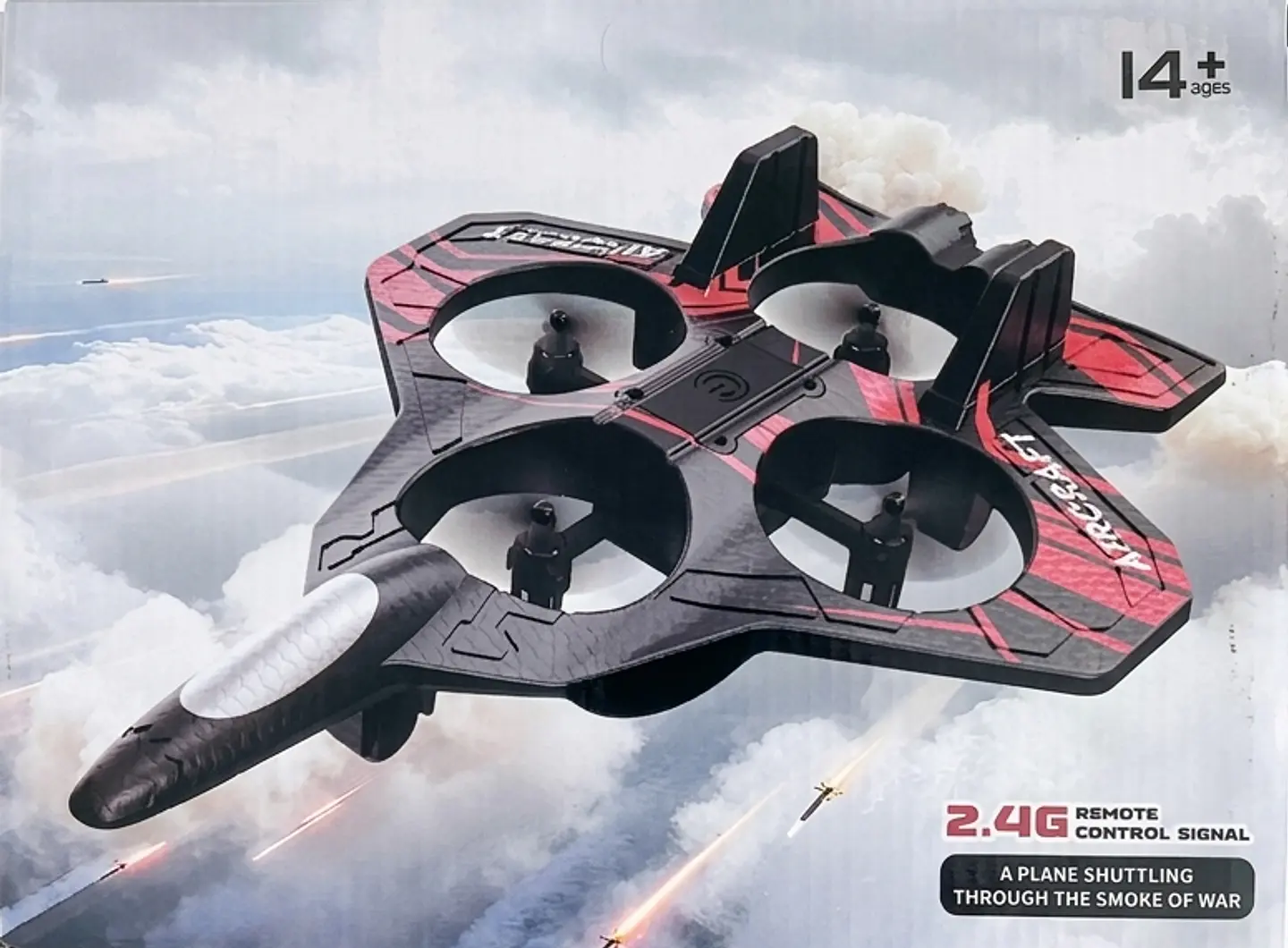 Dron Avión Aircraft RC ES700pro Rojo 6
