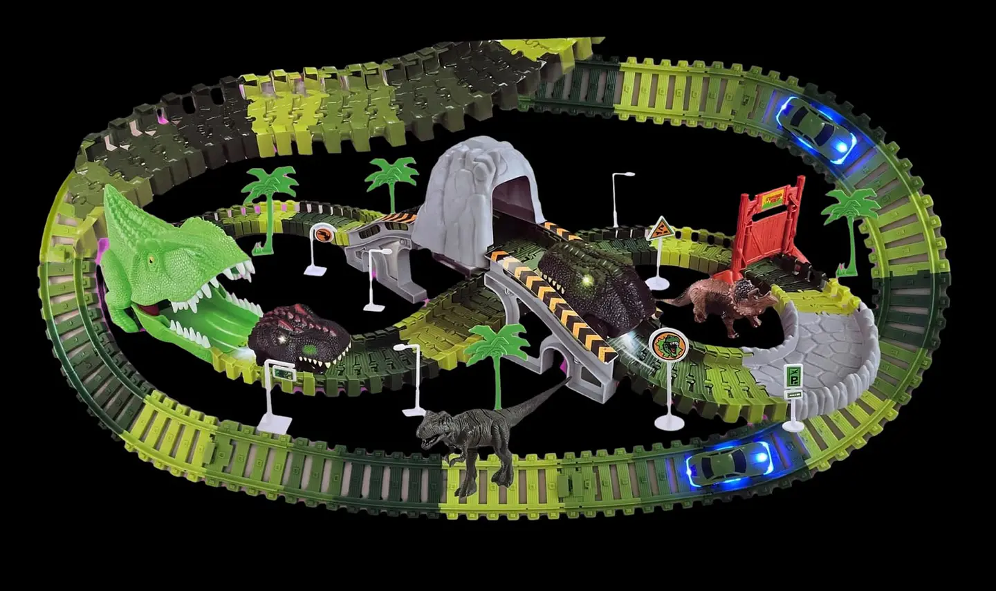 Pista de Dinosaurio, Set de Juego: Dinosaur Track DIY 1