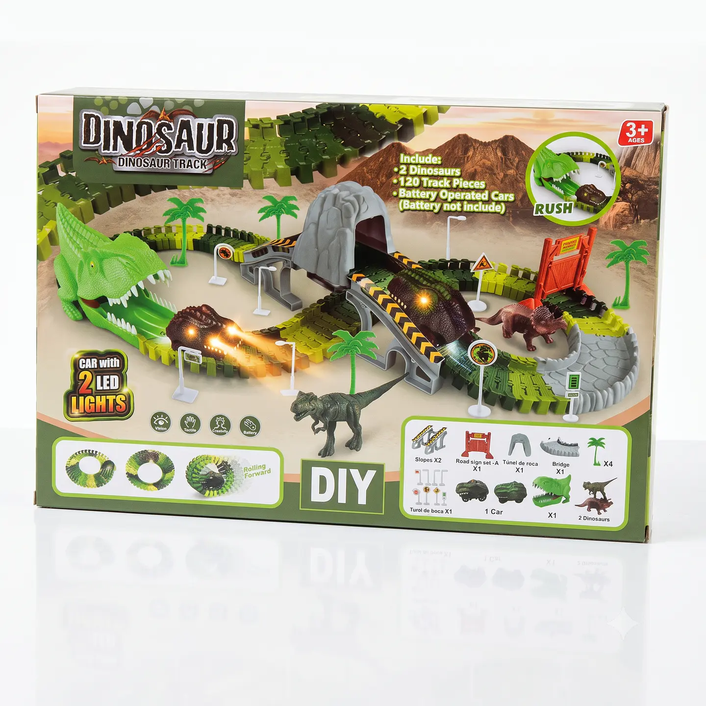Pista de Dinosaurio, Set de Juego: Dinosaur Track DIY 4