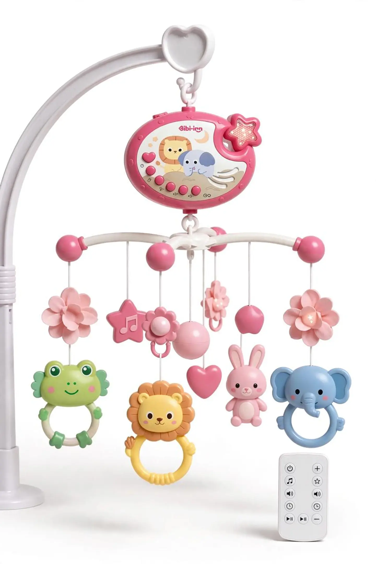Móvil Musical para Cuna con Proyección Rosado (Baby Crib Mobile) 3