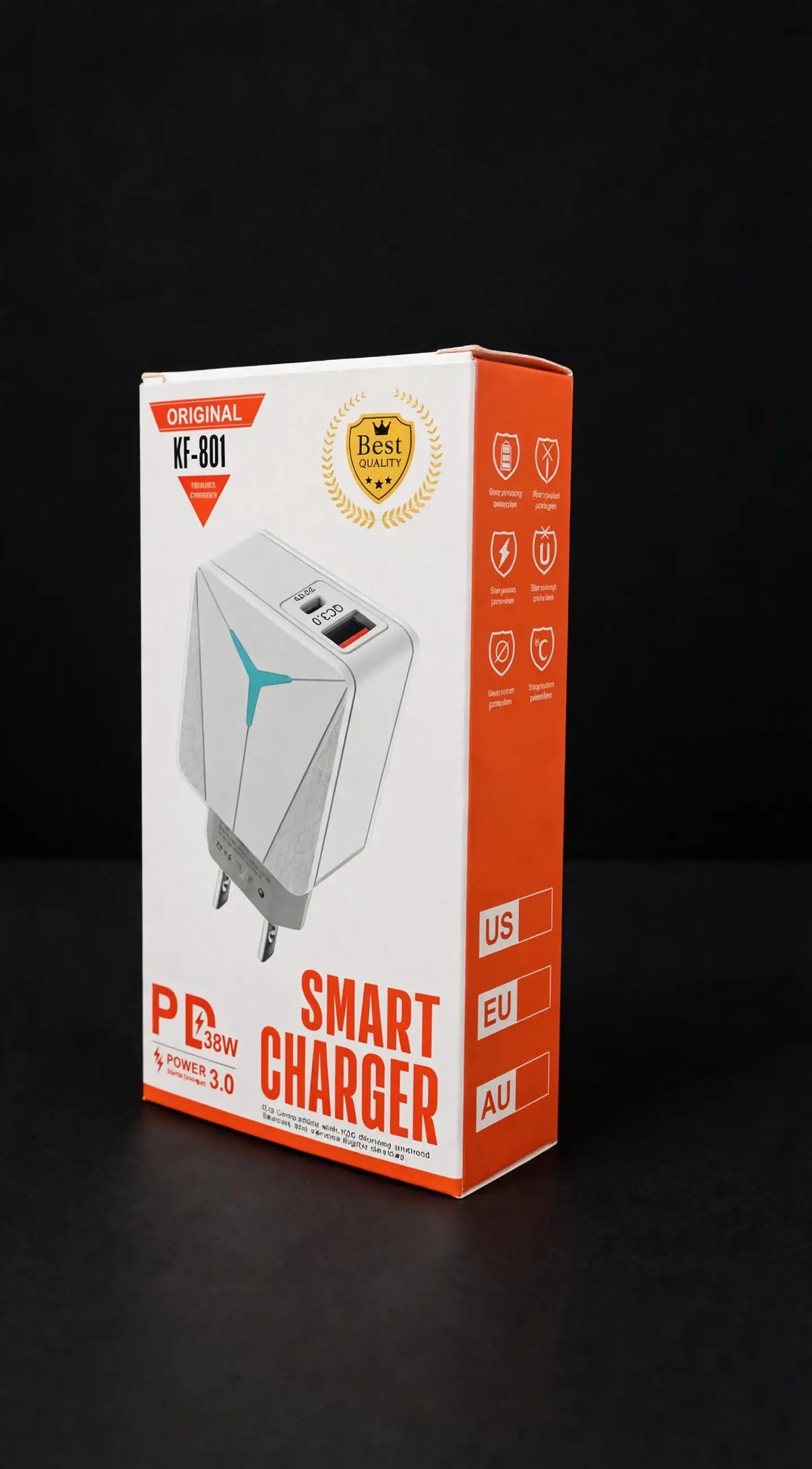 Adactador Cargador Carga Rápida 38W (Tipo A + C) 4