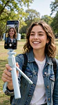 Palo Selfie Trípode Multifuncional R1 con Control Remoto Bluetooth - Miniatura 5