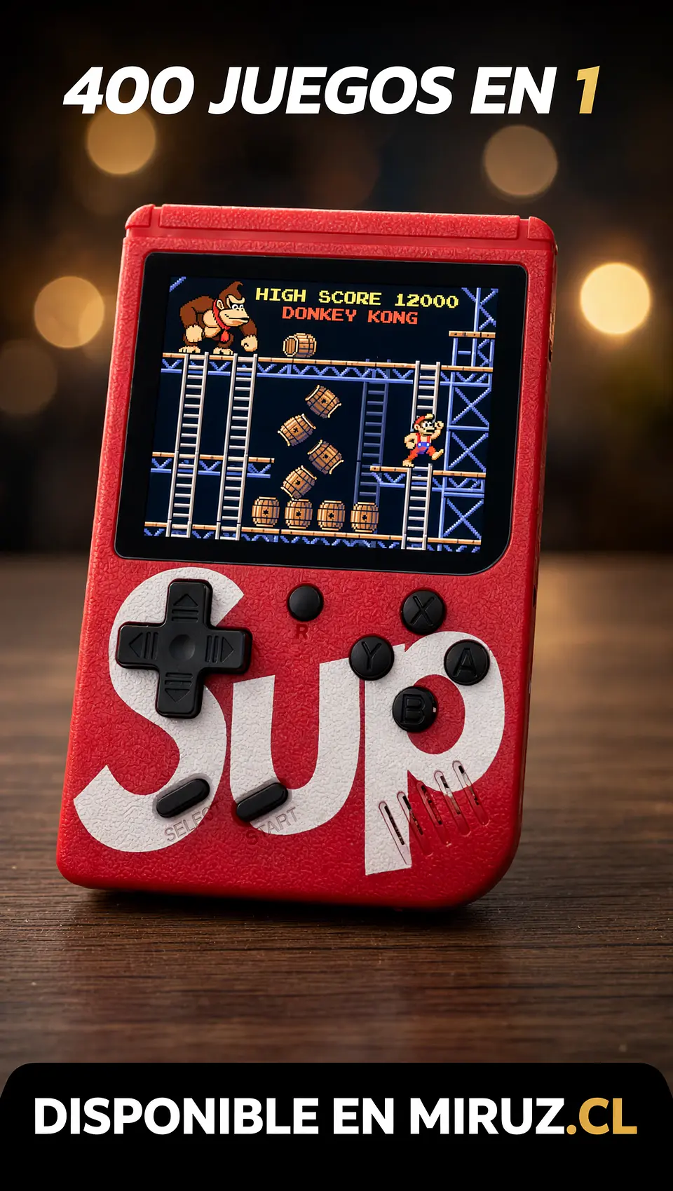 Consola Portátil Retro Sup Game Box 400 en 1 Plus 8