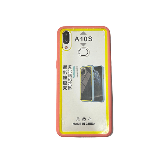 Samsung A10S - Carcasa Transparente Borde de Color