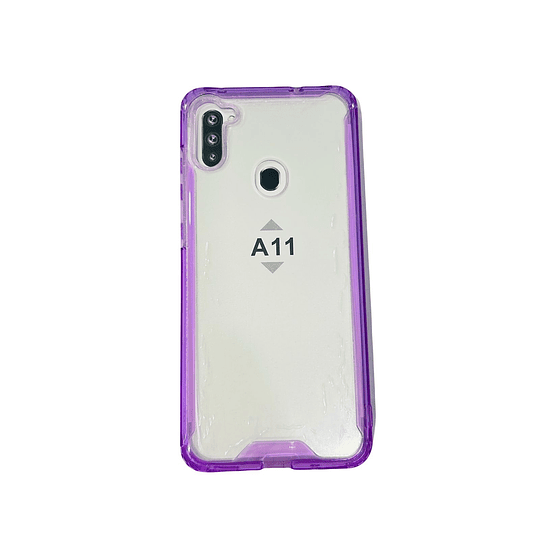 Samsung A11 - Carcasa Transparente Borde de Color