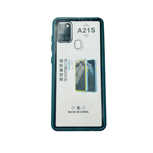 Samsung A21S - Carcasa Transparente Borde de Color