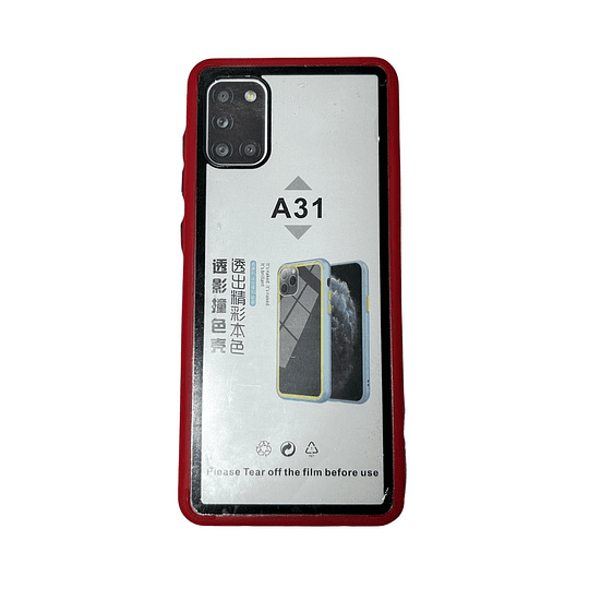 Samsung A31 - Carcasa Transparente Borde de Color