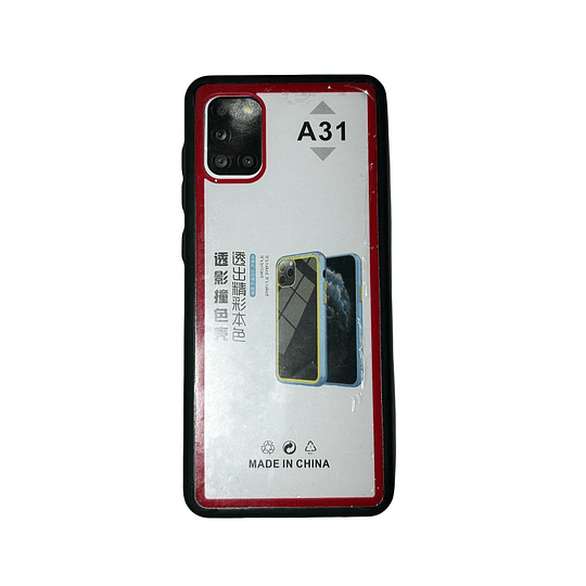 Samsung A31 - Carcasa Transparente Borde de Color