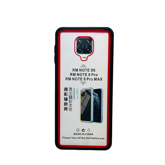 Xiaomi Note 9S/ Note 9 Pro - Carcasa Transparente Borde de Color