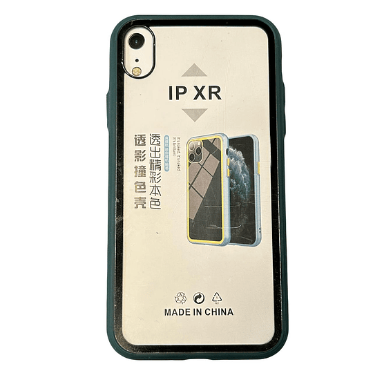 iPhone XR - Carcasa Transparente Borde de Color
