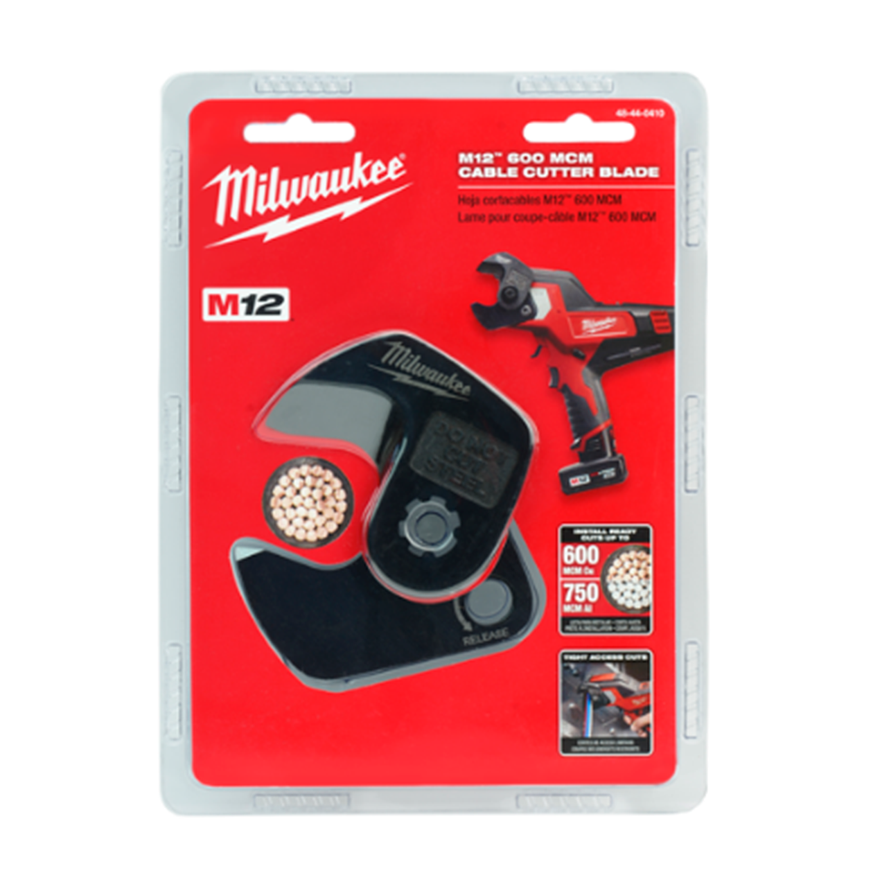 MILWAUKEE CUCHILLAS DE REPUESTO M12 600MCM 48440410 1