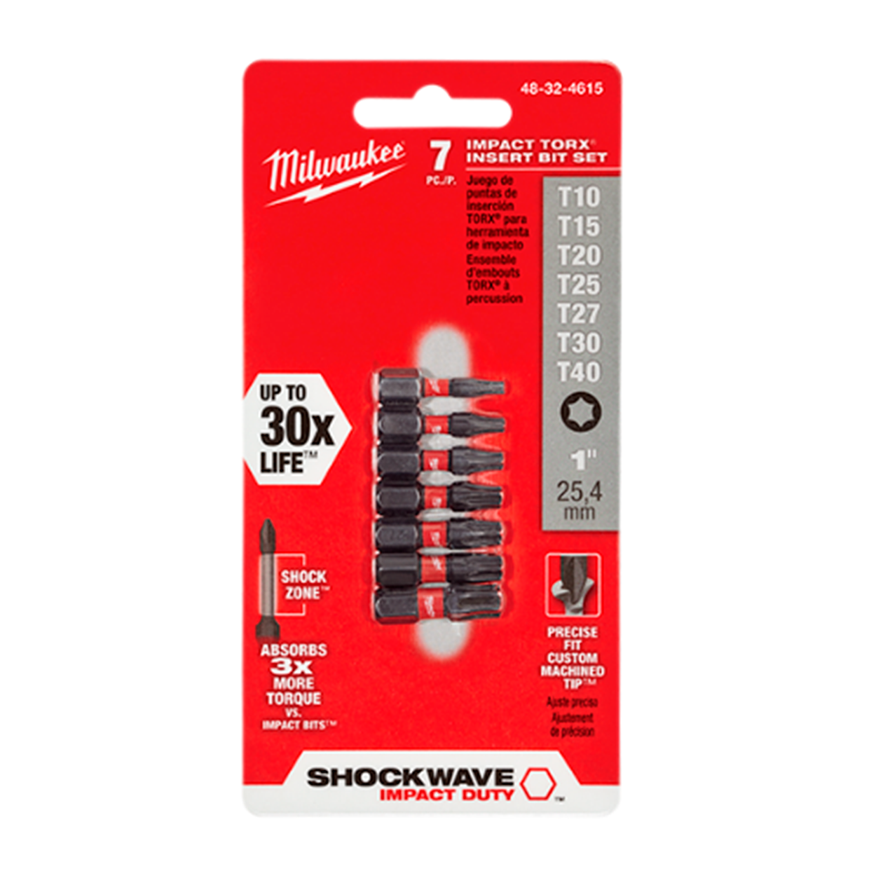 MILWAUKEE KIT PUNTA INSERCION TORX 1