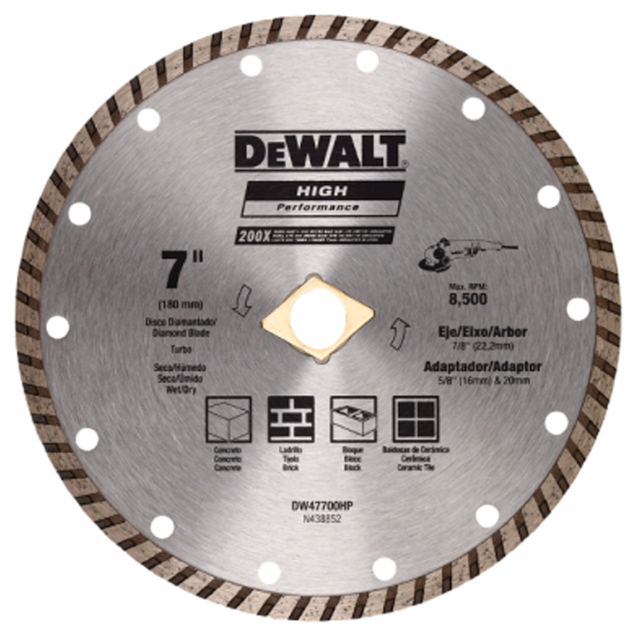 Disco diamantado turbo 7