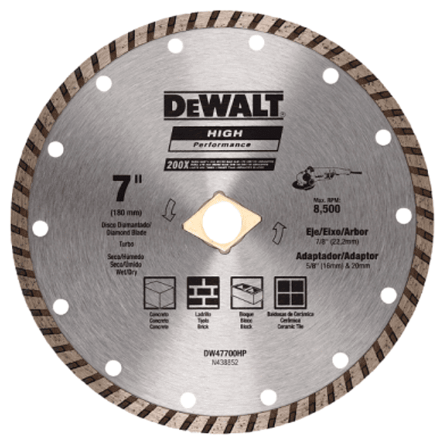 Disco diamantado turbo 7