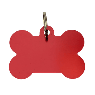 Placa de Aluminio Hueso Grande Rojo