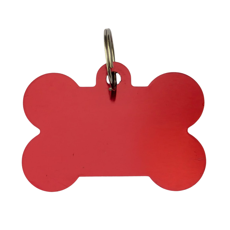 Placa de Aluminio Hueso Grande Rojo 1