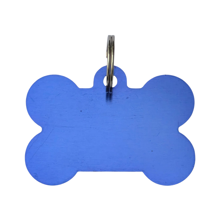 Placa de Aluminio Hueso Grande Azul 1