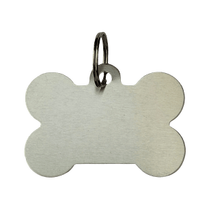 Placa de Aluminio Hueso Grande Plateada