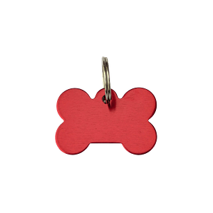 Placa de Aluminio Hueso Pequeño Rojo