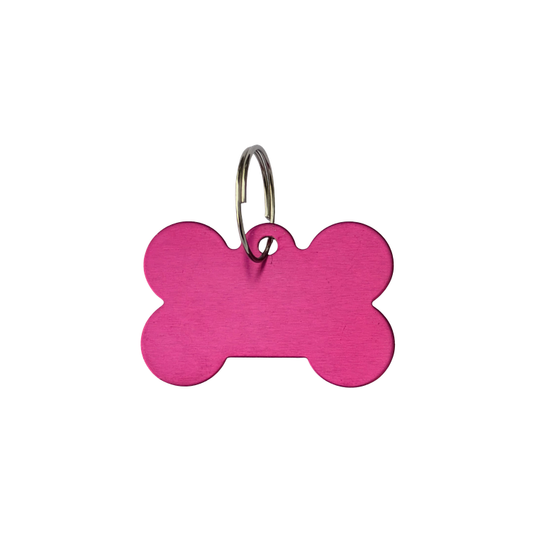 Placa de Aluminio Hueso Pequeño Fucsia 1